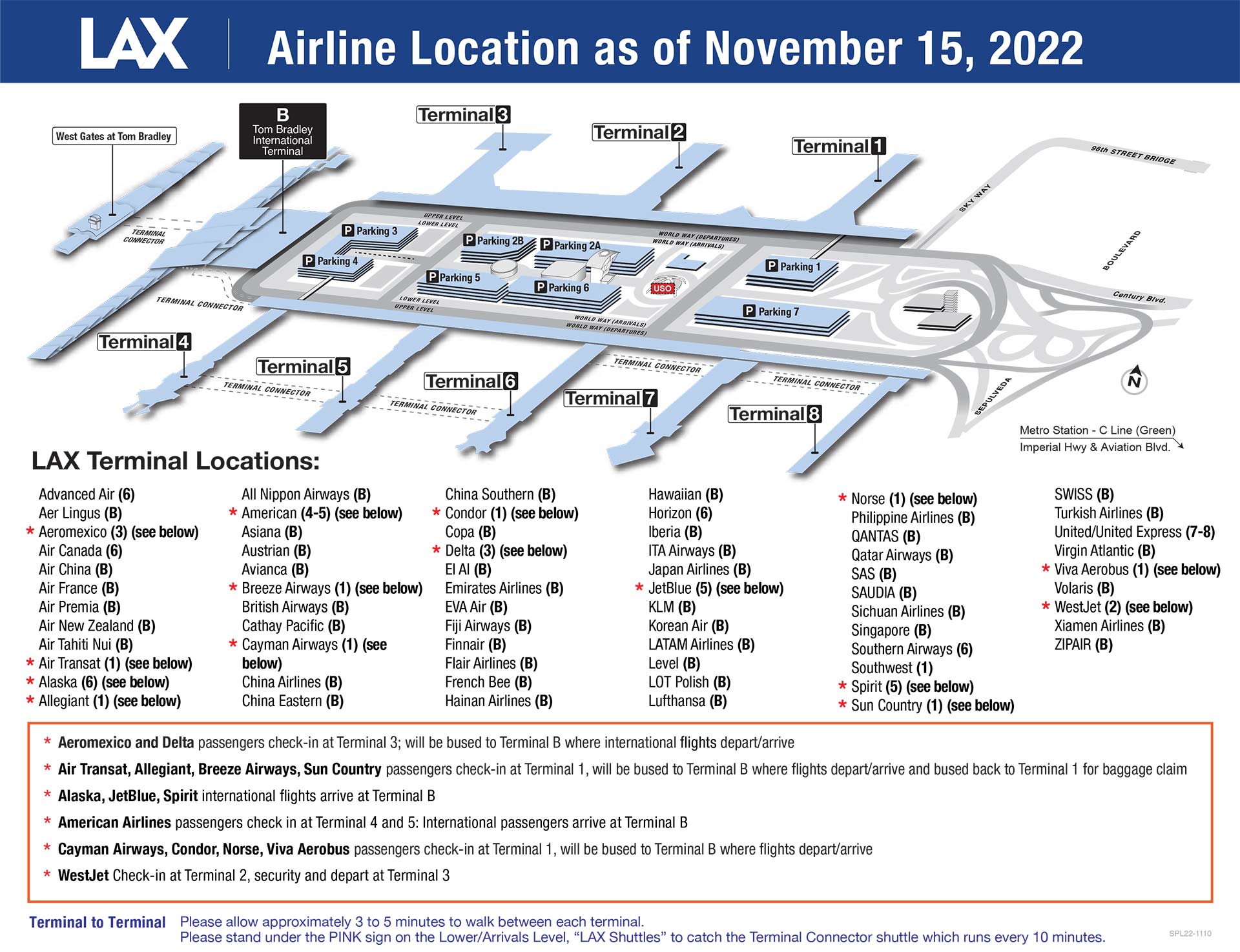LAX Airline Locations