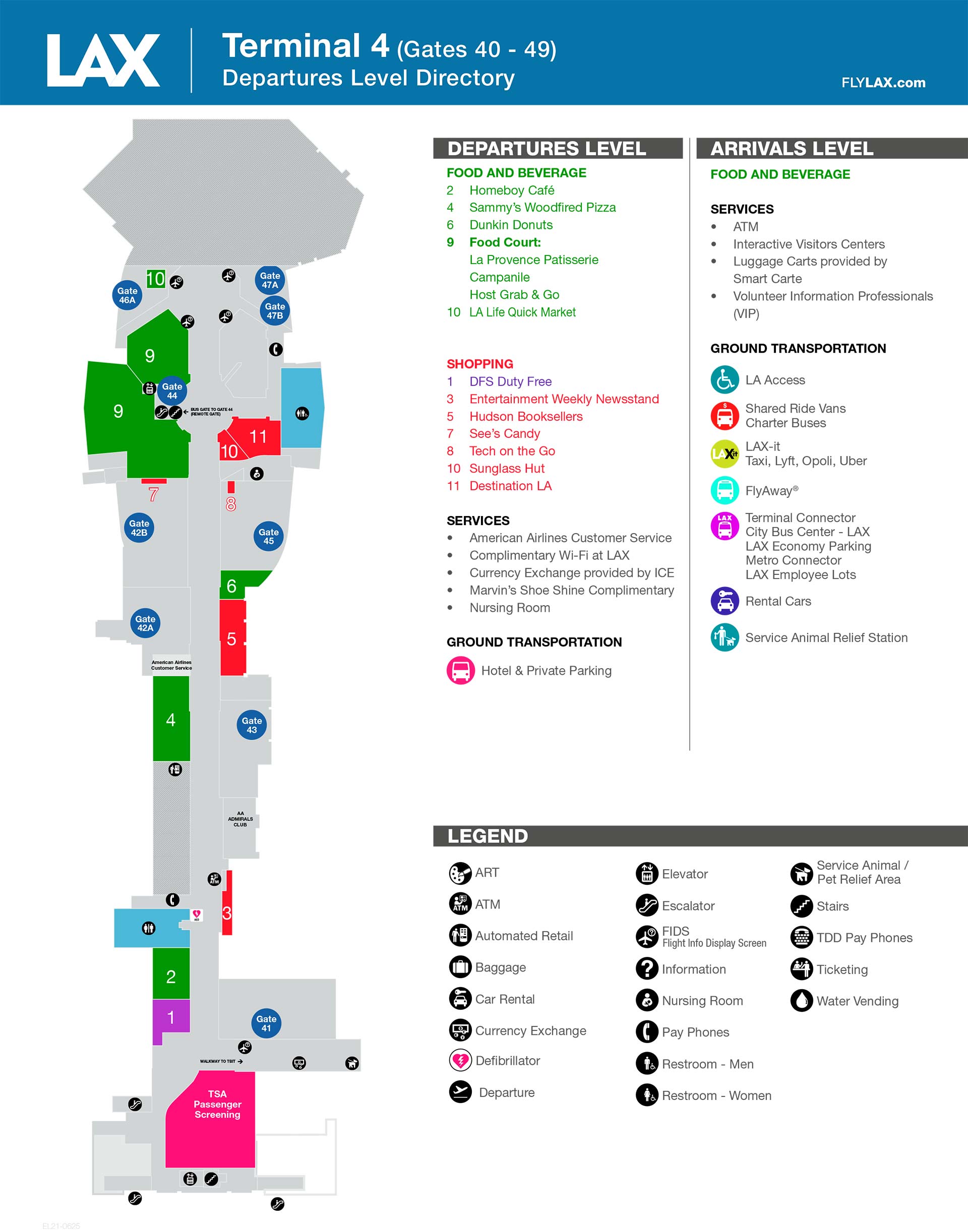 Terminal 4 Map Lax Airport 