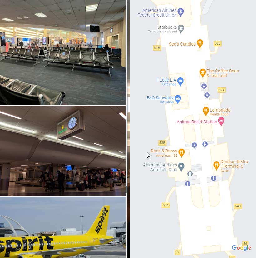 Terminal 5 map Los Angeles International Airport LAX