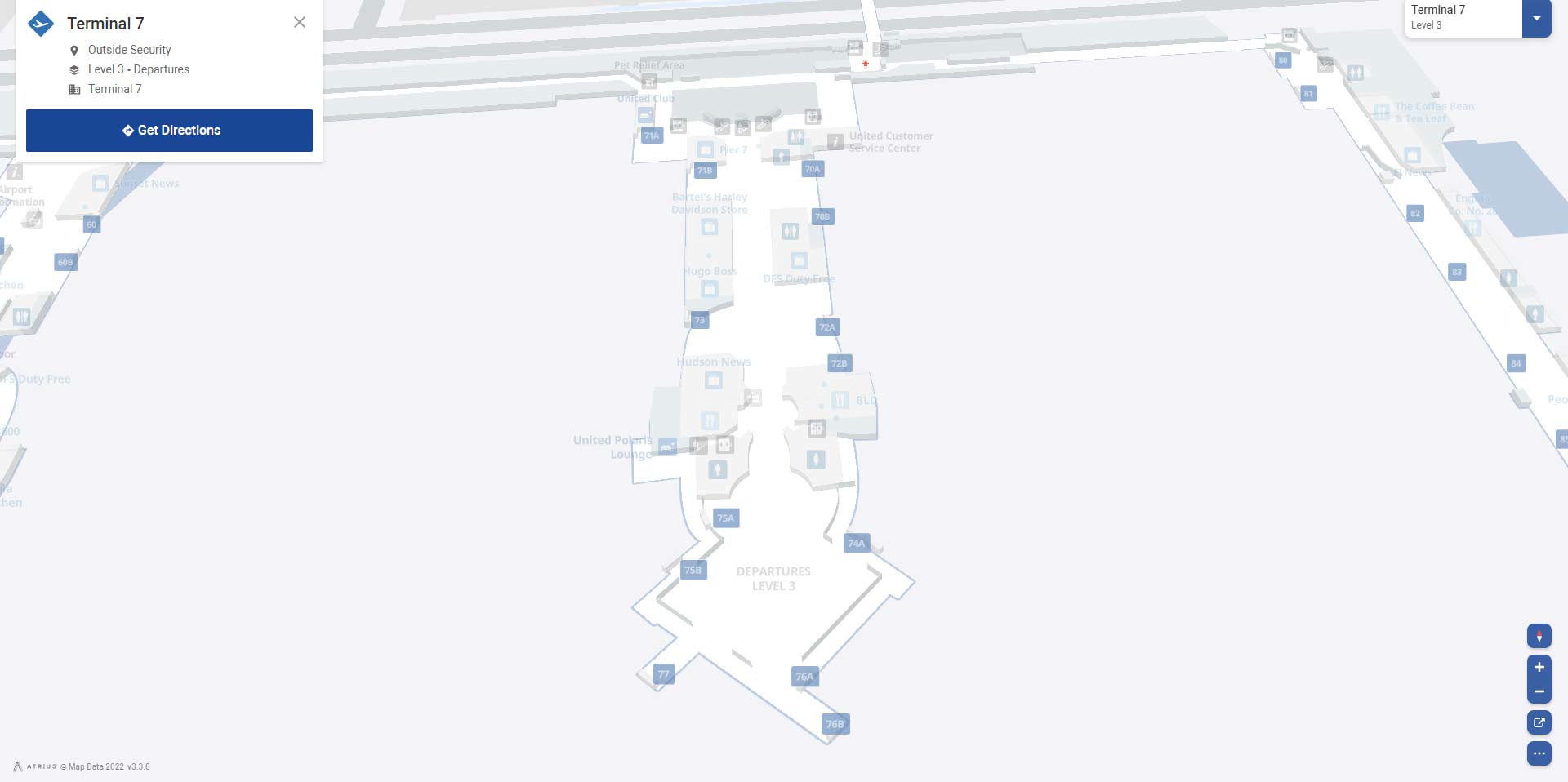 Terminal 7 map losangeles airport