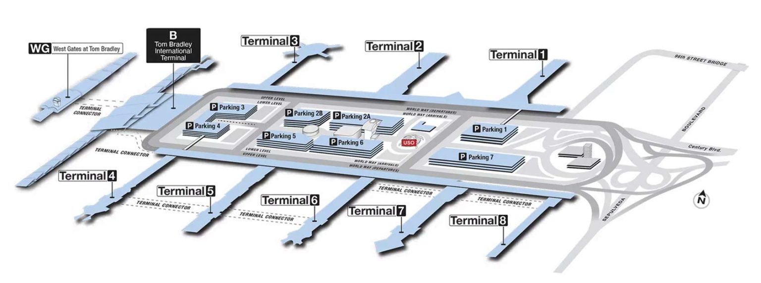 Terminals at the Los Angeles International Airport LAX